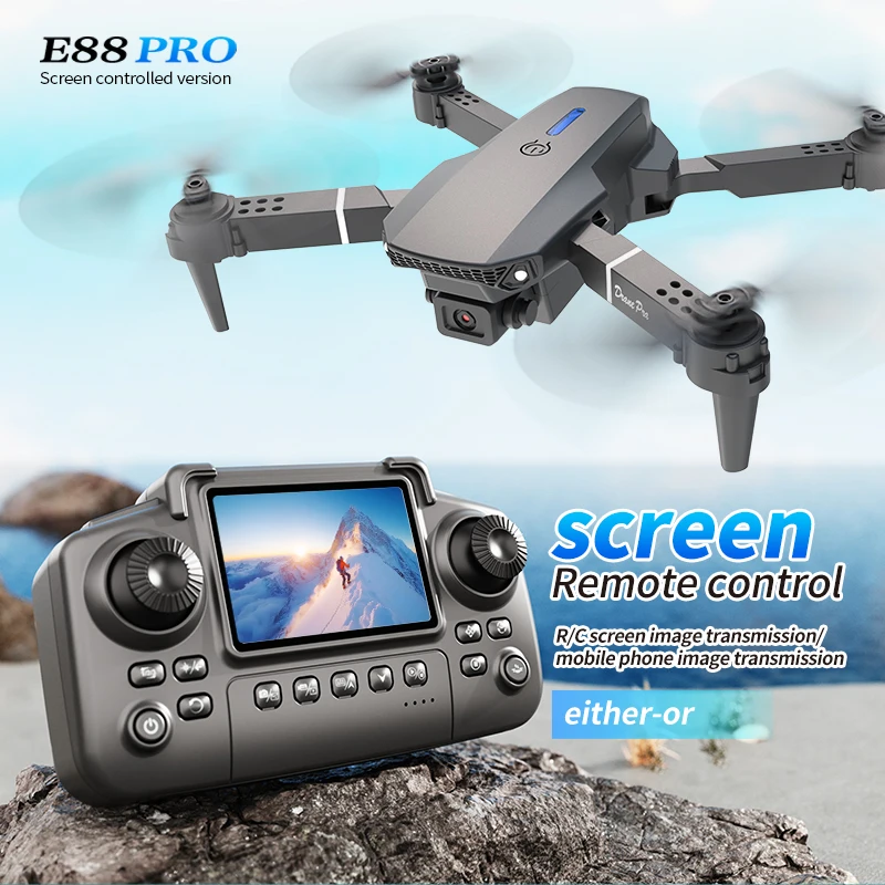 Professional E88 PRO Drone wit - đánh giá và giá Kids Toys Helicopter