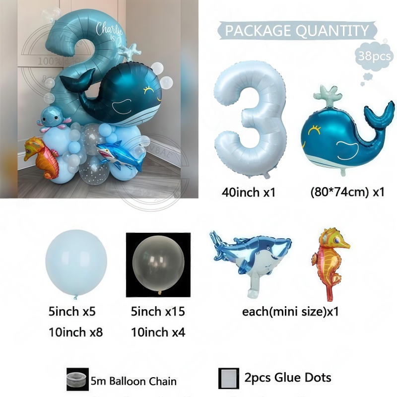38Pcs Ocean Animal Themed Birt - đánh giá và giá Water Balloon Set