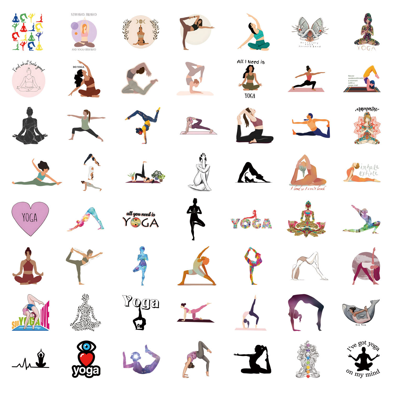 10/55/110PCS Yoga Yug Fitness  - đánh giá và giá Kids Yoga Toys