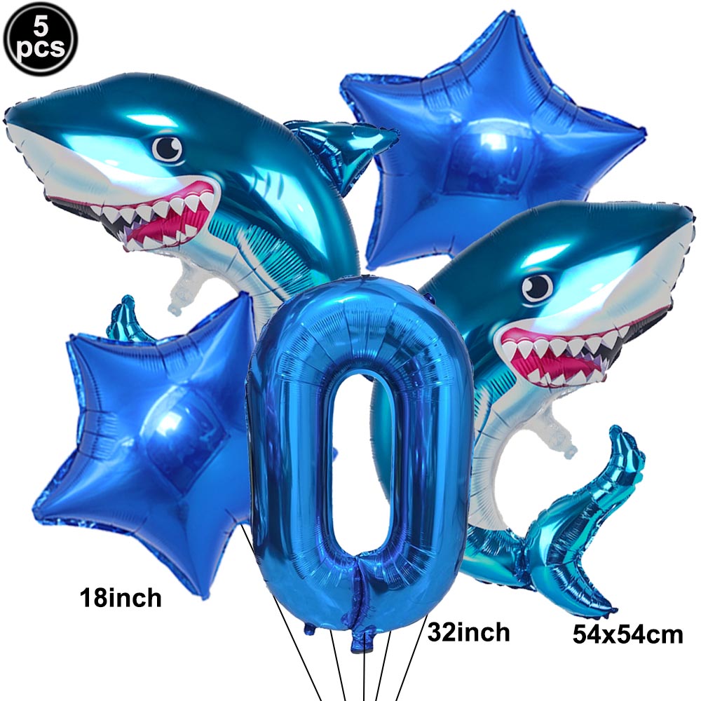 5pcs Cartoon Blue Shark Number - đánh giá và giá Water Balloon Set